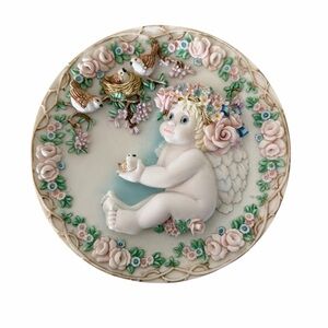 Cherubic Angel Wall Decor Plate
